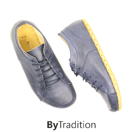 Sneaker - Koperen klinknagel - Natuurlijke en maatwerk barefoot - Marineblauw