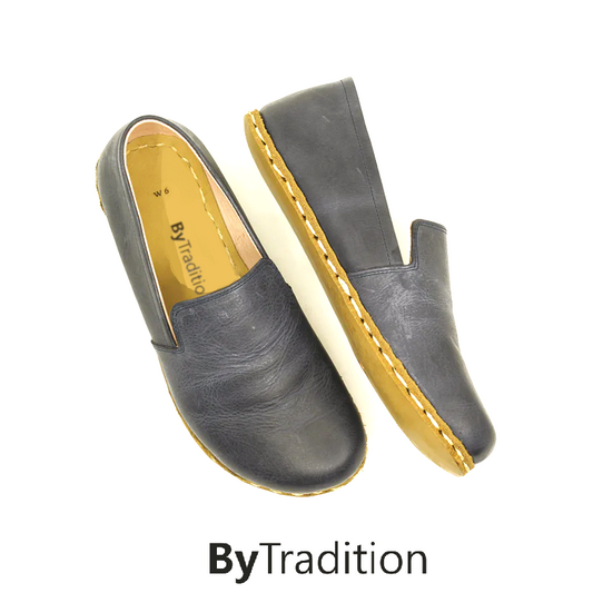 Loafer klassiek - Koperen klinknagel - Natuurlijke en maatwerk barefoot - Marineblauw - Man