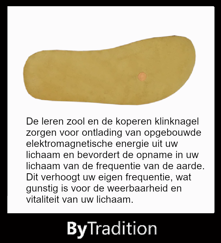 Veterschoen - Koperen klinknagel - Natuurlijke en maatwerk barefoot - Bruin