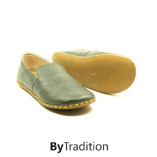 Loafer klassiek - Koperen klinknagel - Natuurlijke en maatwerk barefoot - Toledo groen - Man